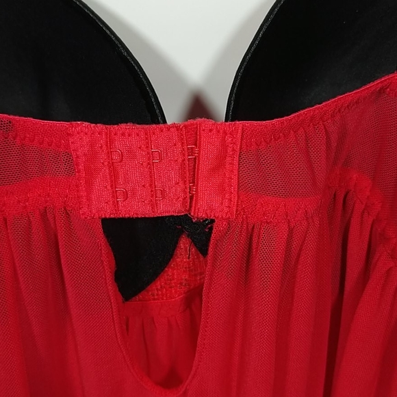 Womens Babydoll Lingerie Size Large Red Dreamgirl - Picture 5 of 11